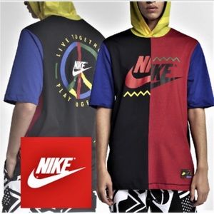 Nike NYC Wildcard Hooded Multicolor T-Shirt 90s Size Medium